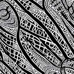 Intricate Pencil Black &amp; White Doodle free seamless pattern