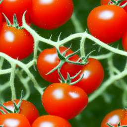 Fresh, Red Cherry Tomatoes free seamless pattern