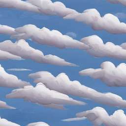 Cloud Pattern Painted in Watercolors free seamless pattern
